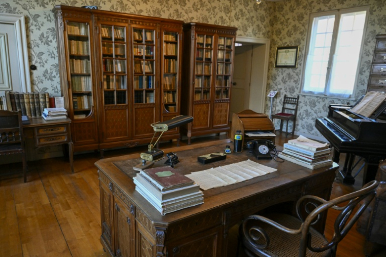 Le bureau de la Maison de Robert Schuman, l'un des pères fondateurs de l'Union européenne, à Scy-Chazelles, le 4 septembre 2026 en Moselle ( AFP / Jean-Christophe VERHAEGEN )