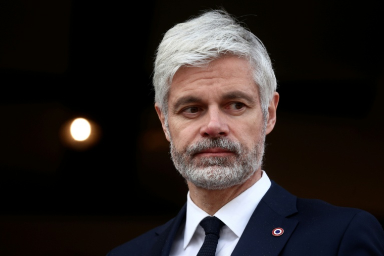 Le président du groupe LR à l'Assemblée Laurent Wauquiez le 23 février 2026 à Albertville ( AFP / Alex MARTIN )