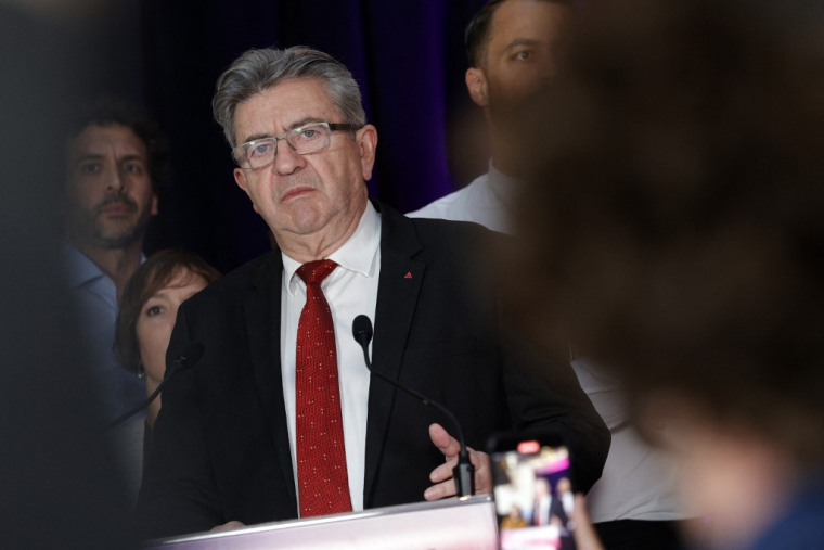 Jean-Luc Mélenchon à Paris, le 9 juin 2024. ( AFP / GEOFFROY VAN DER HASSELT )