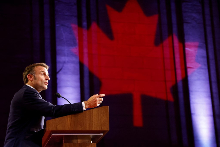 Emmanuel Macron à Montréal, au Canada, le 26 septembre 2024. ( AFP / LUDOVIC MARIN )