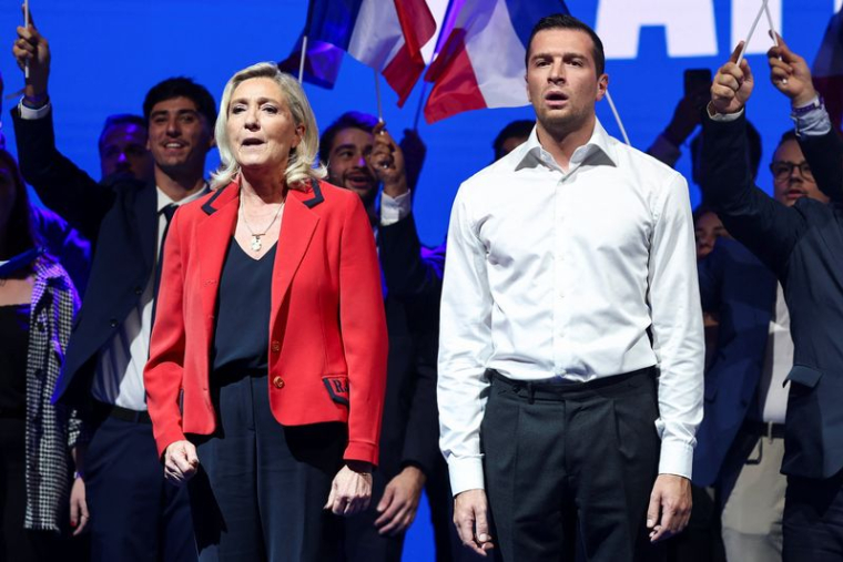 Rassemblement du parti d'extrême droite RN à Bordeaux