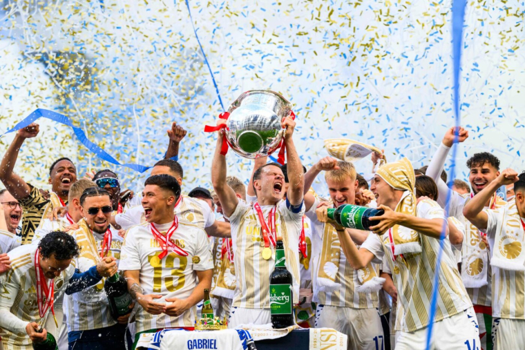 La ville de Copenhague fête son troisième titre de champion en quatre ans