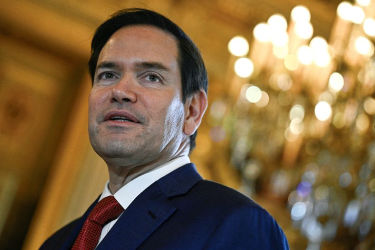 Le secrétaire d'État américain Marco Rubio à Paris, France, le 17 avril 2025