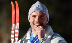 Biathlon - Cérémonie de victoire de la poursuite 12,5 km hommes