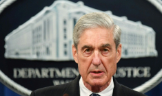 Robert Mueller, l'ancien procureur spécial américain, au ministère de la Justice à Washington, le 29 mai 2019 ( AFP / MANDEL NGAN )