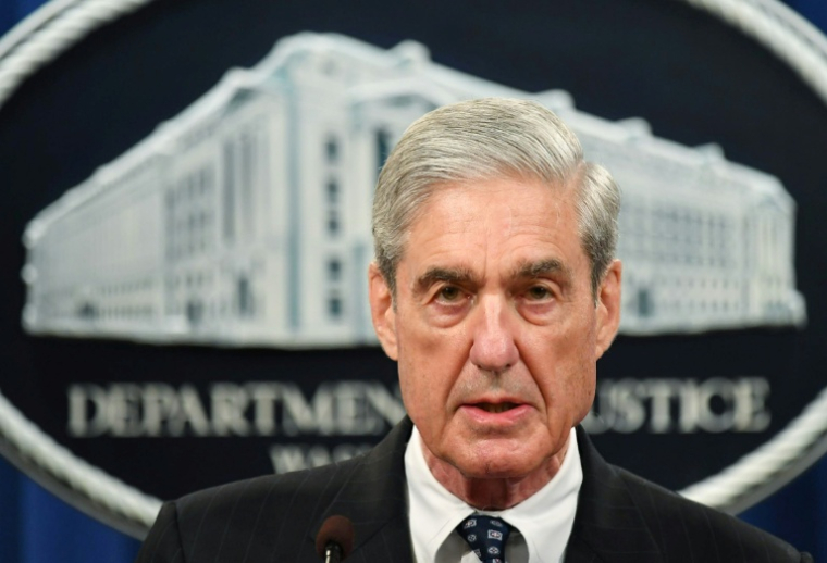 Robert Mueller, l'ancien procureur spécial américain, au ministère de la Justice à Washington, le 29 mai 2019 ( AFP / MANDEL NGAN )