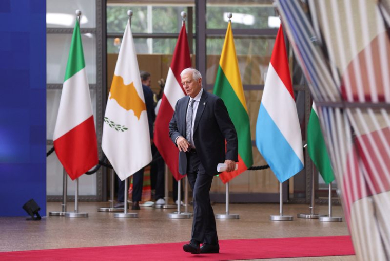 Josep Borrell, chef de la politique étrangère de l'Union européenne, lors d'un sommet des dirigeants de l'Union européenne à Bruxelles