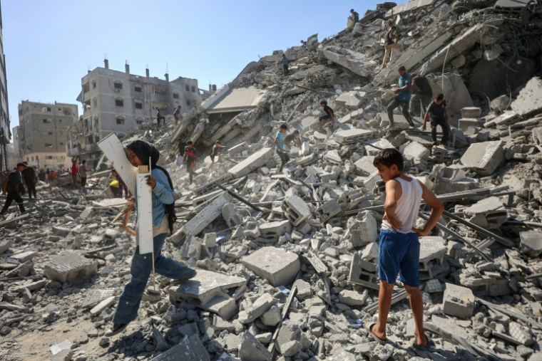 Des ruines dans la ville de Gaza, le 15 septembre 2025 ( AFP / Omar AL-QATTAA )