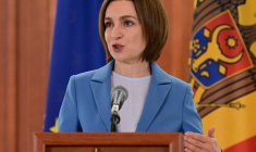 La présidente de Moldavie, Maia Sandu, à Chisinau, le 29 septembre 2025 ( AFP / DANIEL MIHAILESCU )