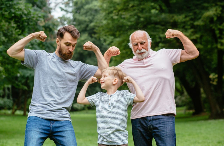 (Crédits photo : Adobe Stock - Trois générations de champions célébrant ensemble la fête des pères)