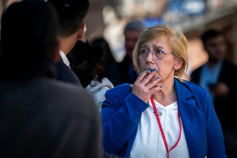 Nadine Jubillar, la mère de Cédric Jubillar, le 8 octobre 2025 devant la cour d'assises du Tarn, à Albi ( AFP / Matthieu RONDEL )
