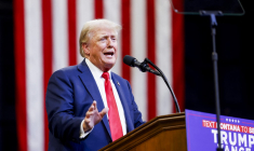 Donald Trump à Bozerman, aux États-Unis, le 9 août 2024. ( GETTY IMAGES NORTH AMERICA / MICHAEL CIAGLO )