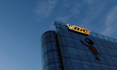 Le logo BIC au siège de la société à Clichy