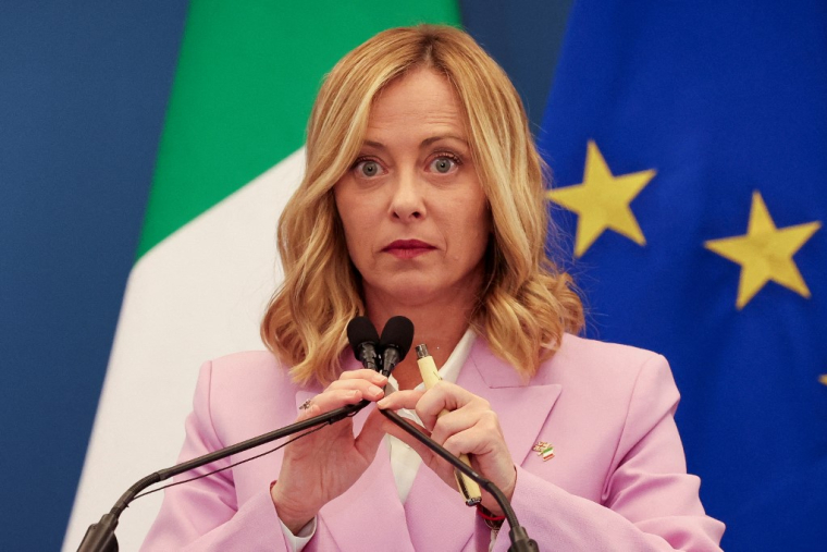 Giorgia Meloni à Rome, en Italie, le 16 septembre 2024. ( POOL / PHIL NOBLE )