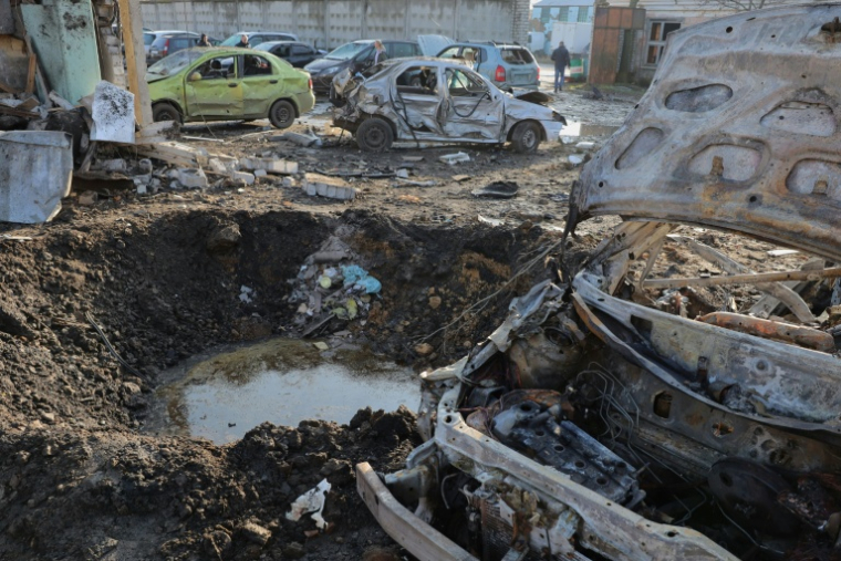 Après une attaque aérienne russe à Odessa, en Ukraine, le 21 novembre 2025 ( AFP / Oleksandr GIMANOV )