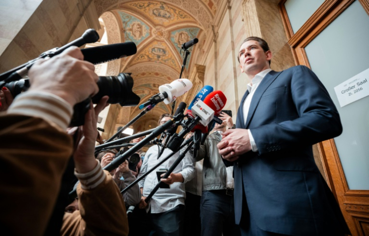 L'ancien chancelier autrichien Sebastian Kurz, le 26 mai 2025 lors de son procès en appel à Vienne, en Autriche ( APA / GEORG HOCHMUTH )
