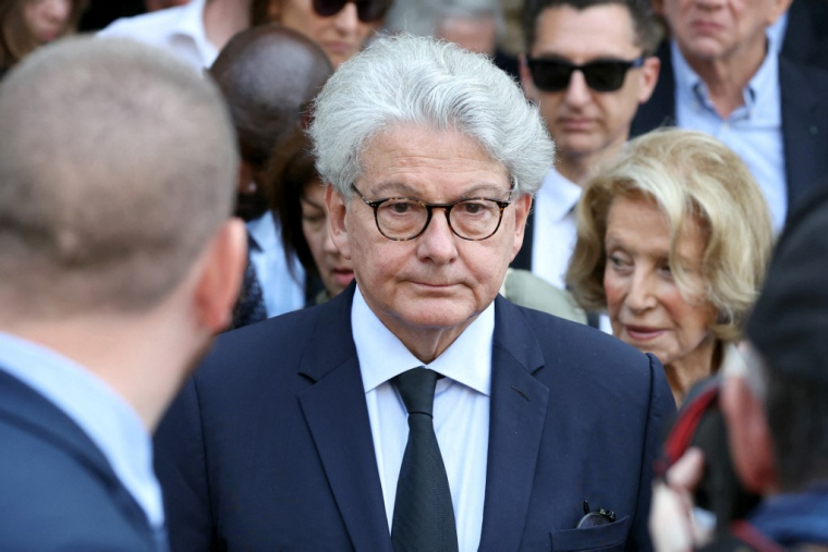 Thierry Breton, l'ancien commissaire européen au marché intérieur, à Paris, le 13 juin 2025. ( AFP / THOMAS SAMSON )