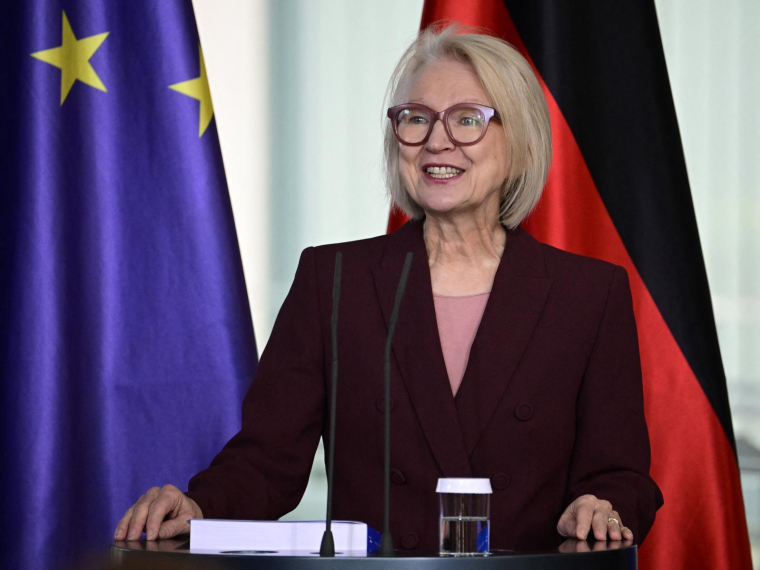 Monika Schnitzer, Présidente du Conseil allemand des experts économiques, à Berlin le 12 novembre 2025. ( AFP / TOBIAS SCHWARZ )