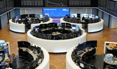 Le graphique de l'indice boursier allemand DAX à la bourse de Francfort, en Allemagne