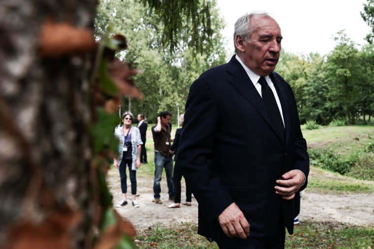 François Bayrou à Boissy-la-Rivière, le 26 août 2025. ( POOL / THIBAUD MORITZ )