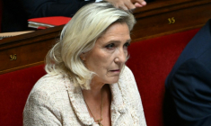 La présidente du groupe RN à l'Assemblée nationale, Marine Le Pen, le 8 septembre 2025, à Paris ( AFP / Bertrand GUAY )