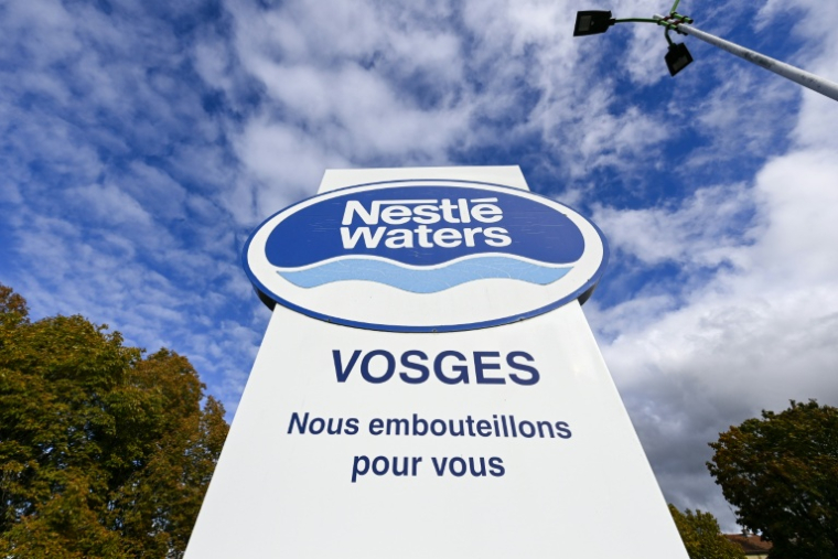 L'usine d'embouteillage Nestlé Waters Vosges à Vittel, le 24 octobre 2023 ( AFP / JEAN-CHRISTOPHE VERHAEGEN )