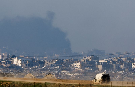 La bande de Gaza vue depuis le sud d'Israël