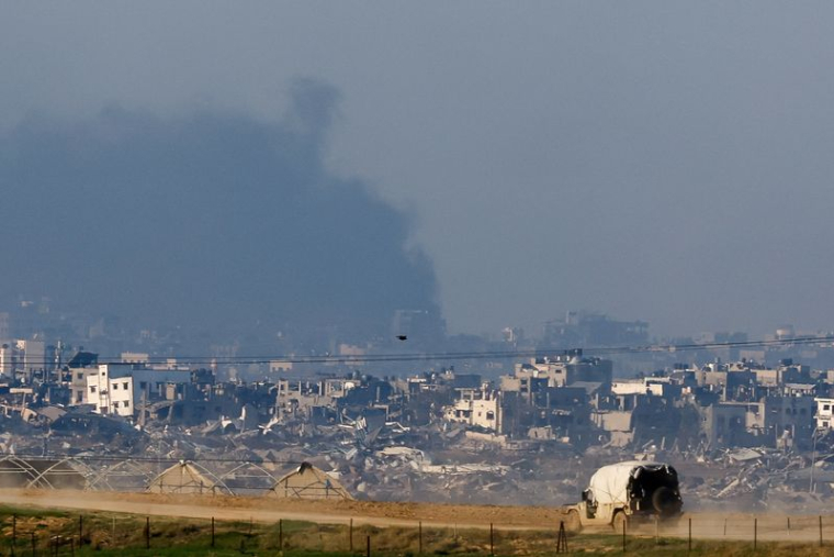 La bande de Gaza vue depuis le sud d'Israël