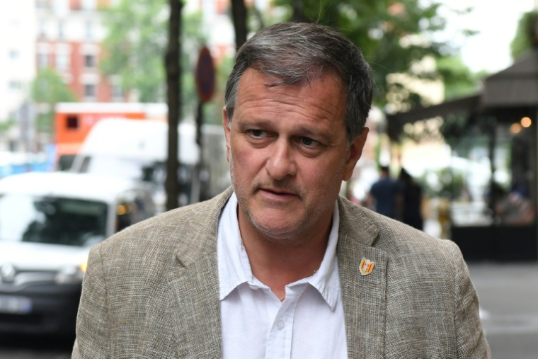 Le maire Rassemblement national (RN) de Perpignan, Louis Alliot, le 21 juin 2022 à Paris ( AFP / Alain JOCARD )