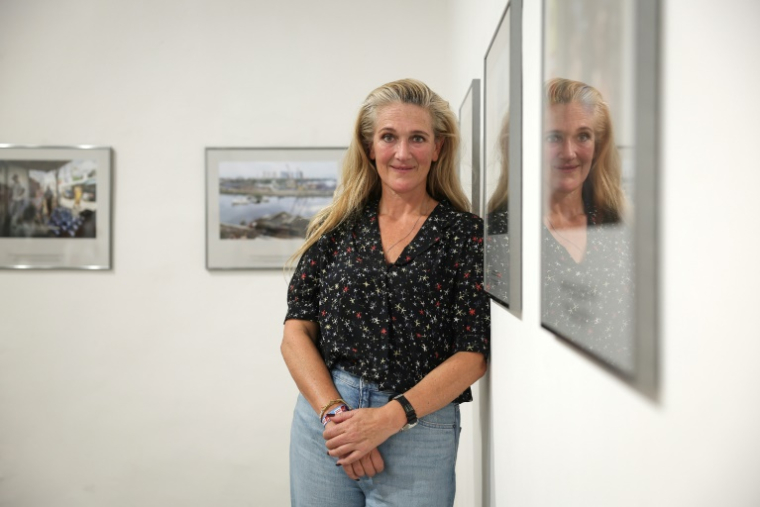 La photographe néerlandaise Cynthia Boll lors du festival Visa pour l'Image à Perpignan, le 2 septembre 2025 ( AFP / Valentine CHAPUIS )
