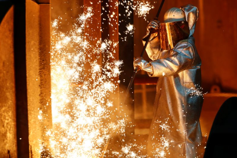 Une aciérie ThyssenKrupp à Duisbourg, dans l'ouest de l'Allemagne