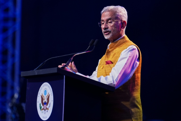 Le ministre indien des Affaires étrangères, Subrahmanyam Jaishankar, prend la parole à New Delhi, le 24 mai 2026 ( POOL / Julia Demaree Nikhinson )