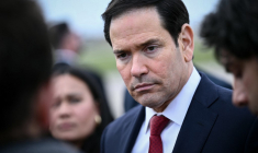 Marco Rubio au Bourget, le 27 mars 2026. ( POOL / BRENDAN SMIALOWSKI )