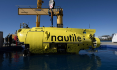 le sous-marin Nautile lors d'une immersion au Centre Ifremer à La Seyne-sur-Mer dans le Var, le 23 avril 2025 ( AFP / MIGUEL MEDINA )