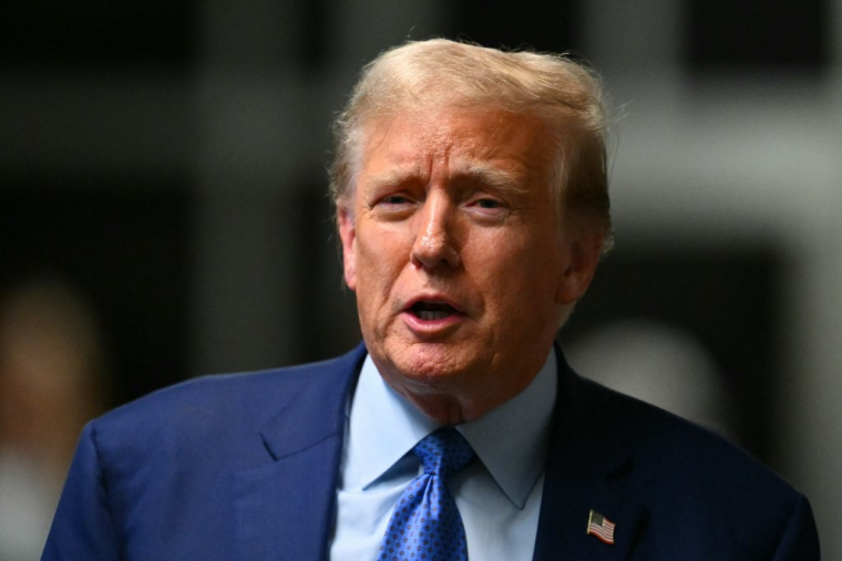 Donald Trump à New York, aux États-Unis, le 9 mai 2024. ( GETTY IMAGES NORTH AMERICA / POOL )