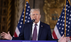 Donald Trump à Palm Beach, aux États-Unis, le 7 janvier 2025. ( GETTY IMAGES NORTH AMERICA / SCOTT OLSON )