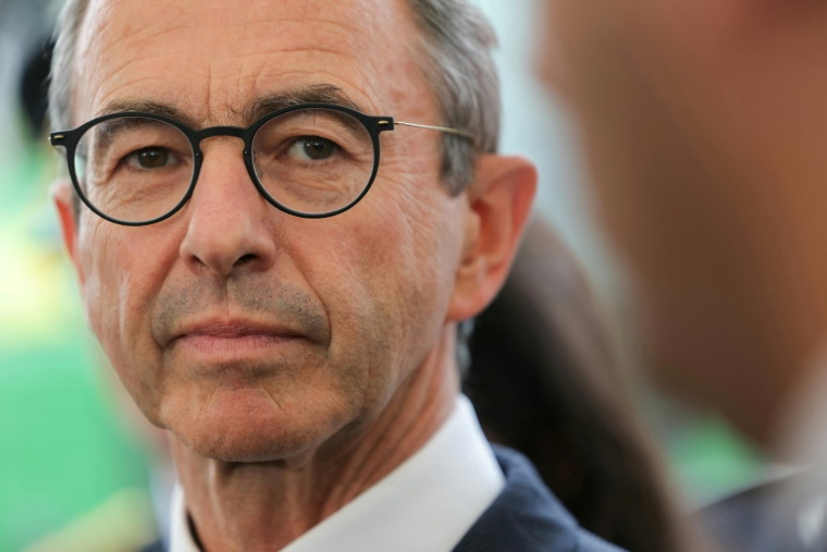 Le ministre de l'Intérieur Bruno Retailleau à Chemin du Genetet, près de Condécourt, dans le Val-d'Oise, le 23 juillet 2025 ( AFP / Thomas SAMSON )