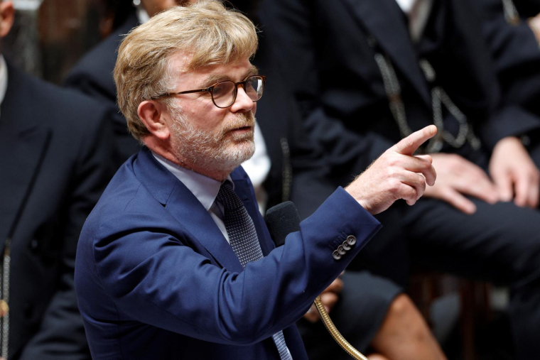 Marc Fesneau à Paris le 11 juillet. ( AFP / GEOFFROY VAN DER HASSELT )