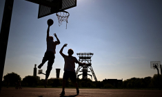 A Gelsenkirchen, en Allemagne, le 28 avril 2025.  ( AFP / INA FASSBENDER )
