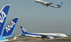 Décollage le 30 janvier 2024 à l'aéroport international d'Haneda, à Tokyo. ( AFP / Richard A. Brooks )