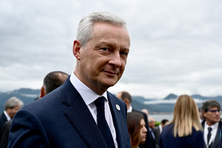 Bruno Le Maire à Stresa, en Italie, le 24 mai 2024. ( AFP / GABRIEL BOUYS )