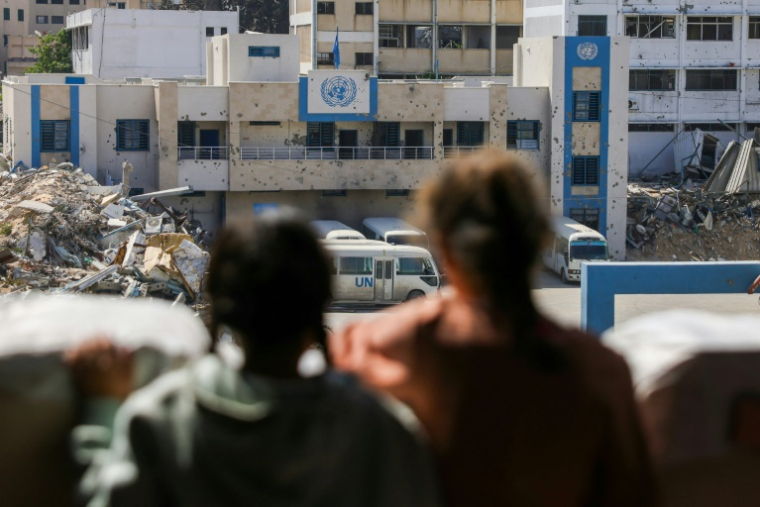 Pendant des décennies, l'Unrwa, l'agence des Nations unies pour l'aide aux réfugiés palestiniens, a chapeauté les opérations humanitaires à Gaza, mais Israël l'a accusée de fournir une couverture au Hamas ( AFP / BASHAR TALEB )