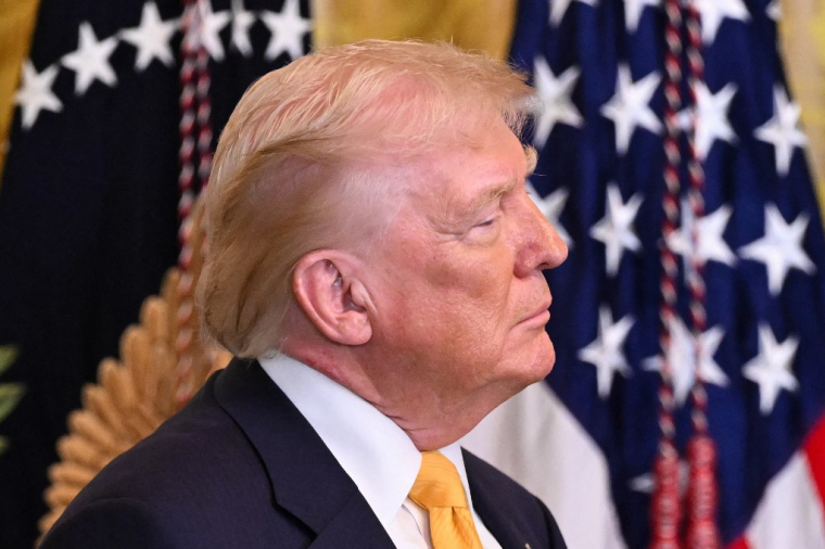 Donald Trump à Washington, aux États-Unis, le 18 février 2026. ( AFP / SAUL LOEB )