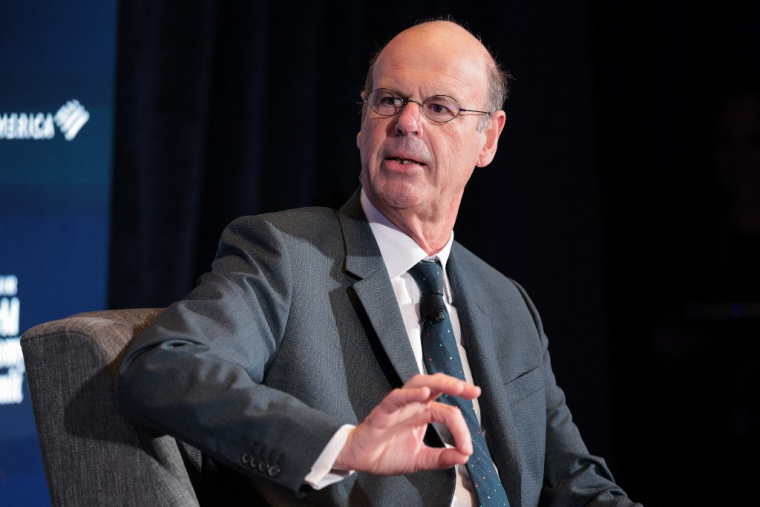 Eric Lombard, à Washington DC, le 23 avril 2025 ( GETTY IMAGES NORTH AMERICA / KAYLA BARTKOWSKI )