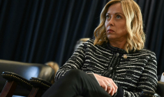 La Première ministre italienne Giorgia Meloni à New York le 24 septembre 2024. ( AFP / ANDREW CABALLERO-REYNOLDS )