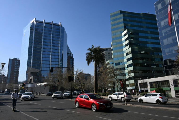 Le centre financier de Santiago, au Chili, le 5 septembre 2025 ( AFP / RODRIGO ARANGUA )