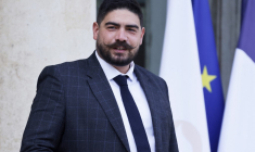 Guillaume Kasbarian à Paris, le 1er octobre 2024. ( AFP / LUDOVIC MARIN )