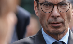 Jean-Pierre Farandou, le 25 septembre 2024, à Strasbourg ( AFP / ABDESSLAM MIRDASS )