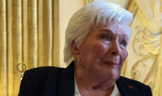 La chanteuse et comédienne française Line Renaud, lors d'une cérémonie organisée au ministère de la Culture, à Paris, le 12 mai 2025 ( AFP / ALAIN JOCARD )