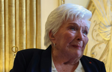 La chanteuse et comédienne française Line Renaud, lors d'une cérémonie organisée au ministère de la Culture, à Paris, le 12 mai 2025 ( AFP / ALAIN JOCARD )
